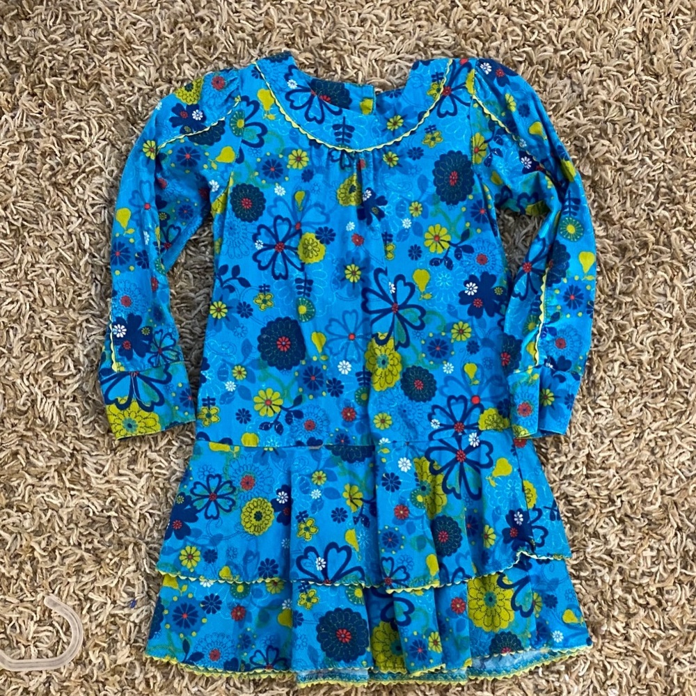 Blue and green floral dress from Le Top